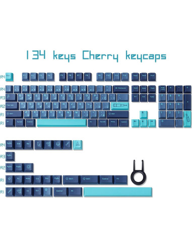 Teclas PBT Tsungup 134 Teclas Cherry Mar Arábigo 7U
