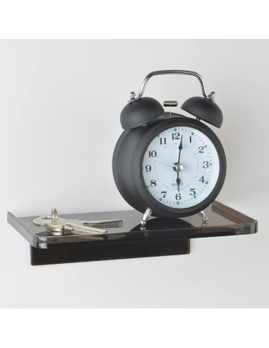 Estante de Pared Adhesivo MATIMASU Negro Acrílico 18.5x10.8 cm