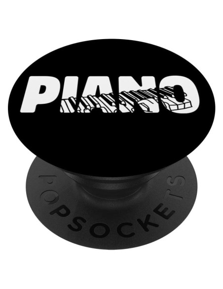 PopSockets Adhesivo PopGrip Piano Maestro Teclado Negro