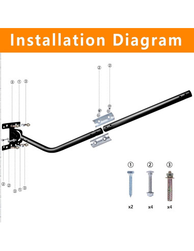Soporte de Antena de TV Universal LFUTARI Ajustable Negro