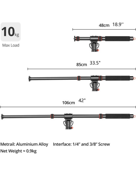 Brazo de Trípode AMBITFUL GM104 106cm Ajustable 10kg