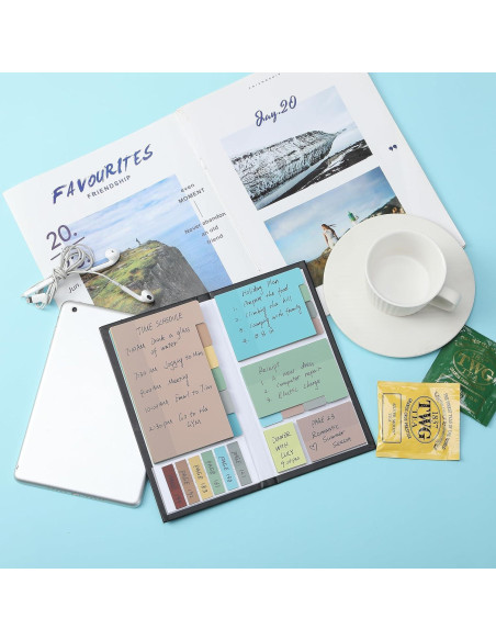 Juego de Notas Adhesivas Transparentes Mr. Pen 410 Piezas Morandi Juego de Notas Adhesivas Transparentes Mr. Pen 410 Piezas Morandi