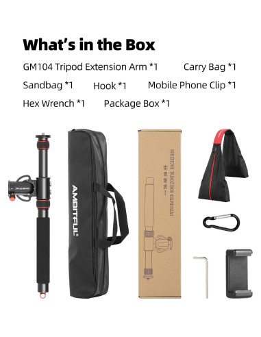 Brazo de Trípode AMBITFUL GM104 106cm Ajustable 10kg