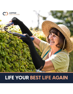 Guantes Largos de Compresión de Cobre para Artritis - Mediano 2