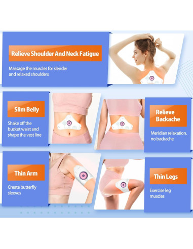 Unidad TENS Inalámbrica MDIBZCA para Alivio del Dolor - 2 Almohadillas