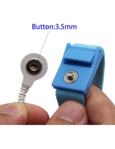 Correas de Muñeca Estimulantes Ajustables 4pcs Azul + Cables Blancos 2