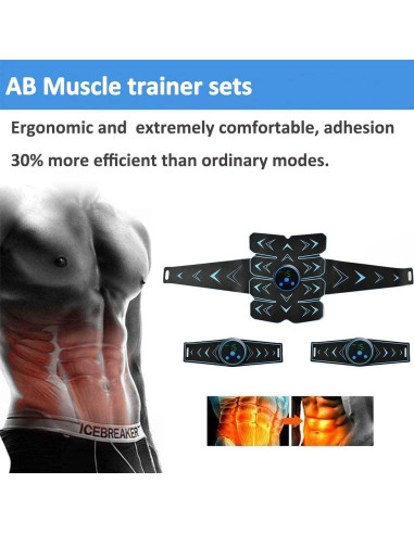 Cinturón de Fitness Erysin Estimulador Muscular 0.39 kg