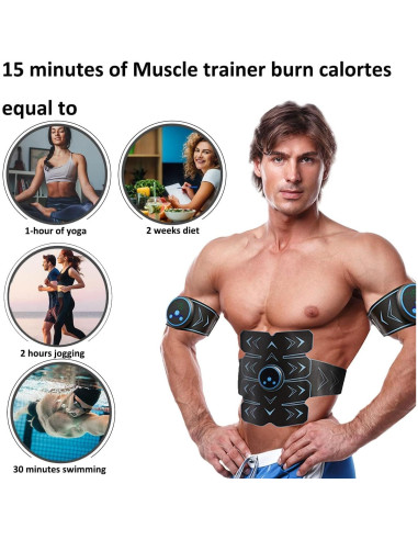 Cinturón de Fitness Erysin Estimulador Muscular 0.39 kg