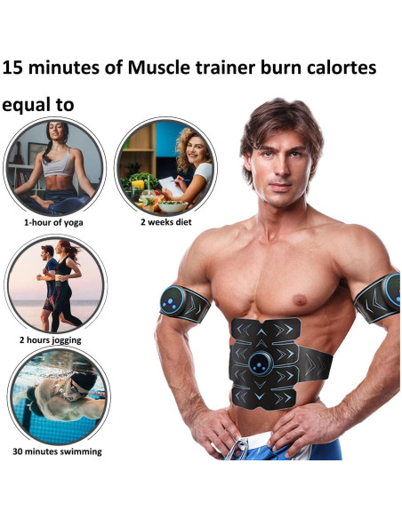 Cinturón de Fitness Erysin Estimulador Muscular 0.39 kg