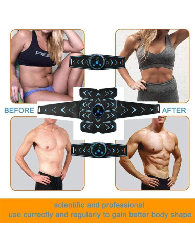 Cinturón de Fitness Erysin Estimulador Muscular 0.39 kg