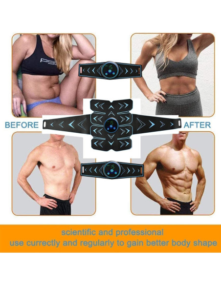 Cinturón de Fitness Erysin Estimulador Muscular 0.39 kg