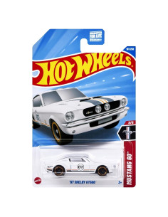 Coche Diecast Hot Wheels Shelby GT500 Mustang 1967 Blanco 1:64
