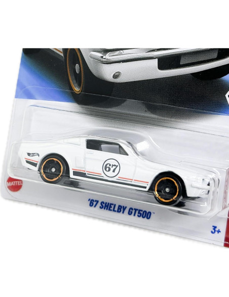 Coche Diecast Hot Wheels Shelby GT500 Mustang 1967 Blanco 1:64 Coche Diecast Hot Wheels Shelby GT500 Mustang 1967 Blanco 1:64