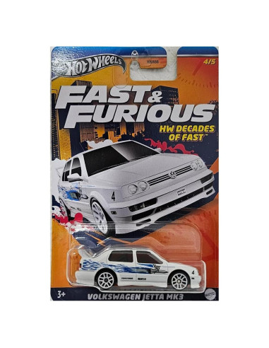 Hot Wheels Volkswagen Jetta MK3 Blanco 1:64 Rápido y Furioso