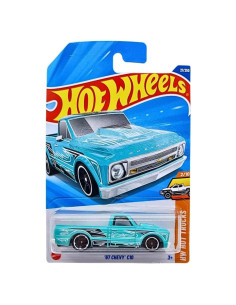 Hot Wheels 67 Chevy C10 Teal 1:64 Die-Cast Coleccionable