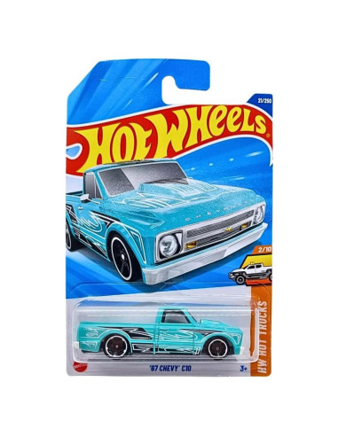 Hot Wheels 67 Chevy C10 Teal 1:64 Die-Cast Coleccionable