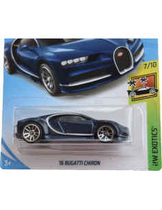 Hot Wheels Exóticos 7/10 Bugatti Chiron 1:64 Azul 2