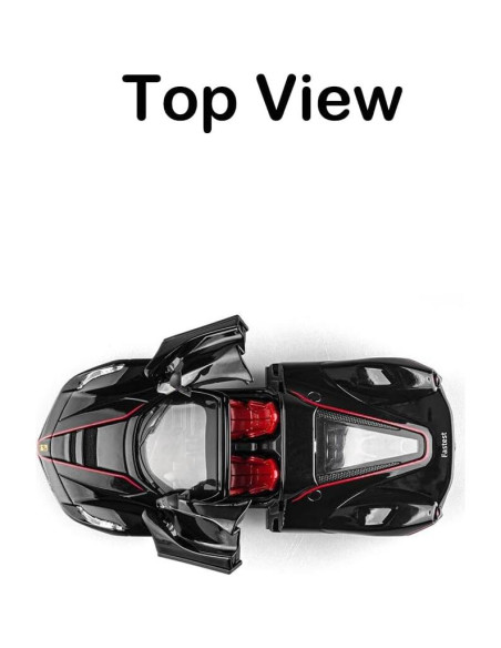 Coche de Juguete LaFerrari Negro 1:24 iLooboo con Luz y Sonido Coche de Juguete LaFerrari Negro 1:24 iLooboo con Luz y Sonido