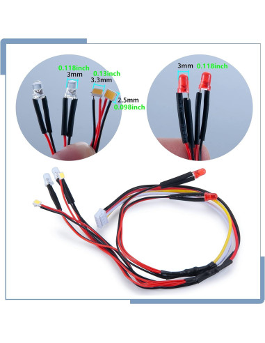 Juego de Luces LED Frontal y Trasera Zolikar para Kyosho Mini Z 4x4