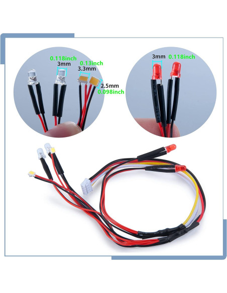 Juego de Luces LED Frontal y Trasera Zolikar para Kyosho Mini Z 4x4