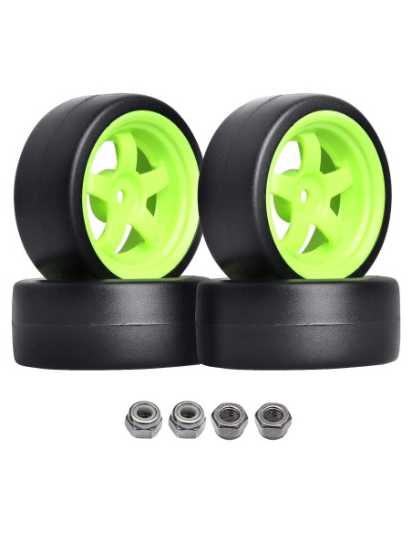 Ruedas y Neumáticos HobbyPark 1/10 Drift RC 12mm Hex Juego de 4