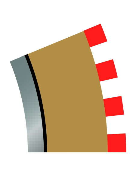 Curva Scalextric C8280 Bordes Internos 22.5 Marrón