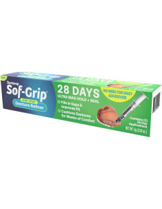Sof-Grip Reliner para Dentaduras Dentemp - 5g, Alivio Instantáneo 2