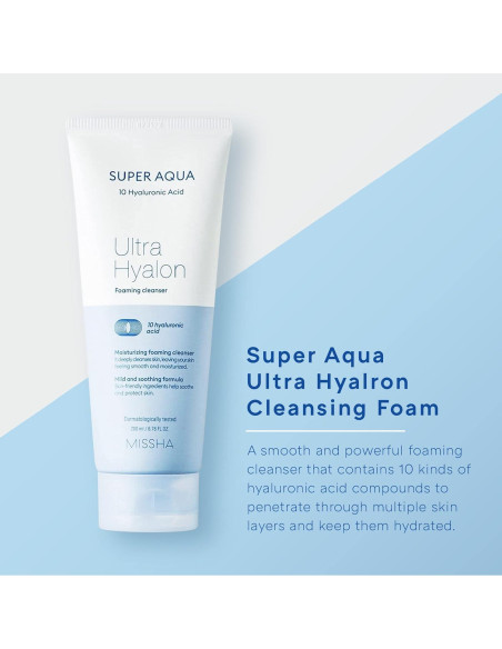 Espuma Limpiadora Facial Hidratante MISSHA Super Aqua 199g