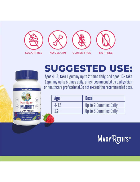 Gominolas Inmunidad MaryRuth 90ct | Vitamina C, D, Zinc, Veganas Gominolas Inmunidad MaryRuth 90ct | Vitamina C, D, Zinc, Veganas