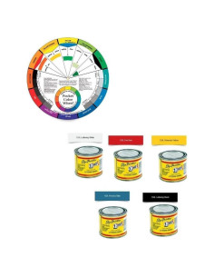 Kit de Pintura Esmalte 1 Shot 5 Colores + Pinceles 4 oz