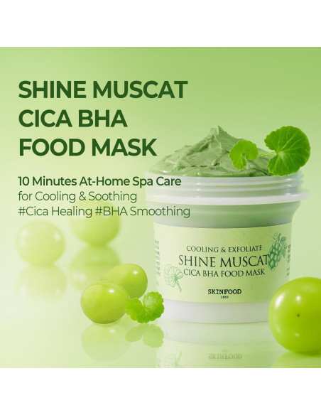 Mascarilla Facial Cica BHA SKINFOOD Shine Muscat 180g