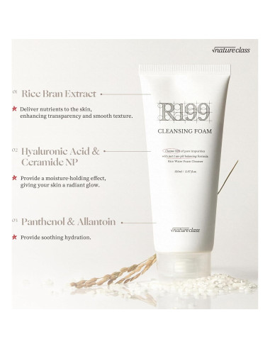 Espuma Limpiadora Suave NATURECLASS R199 150ml - Hidratante y Exfoliante