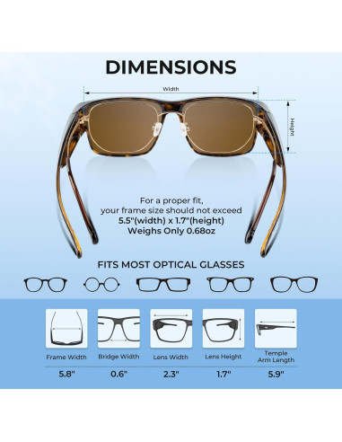 Gafas de Sol Polarizadas KastKing Molino Fit-Over UV400