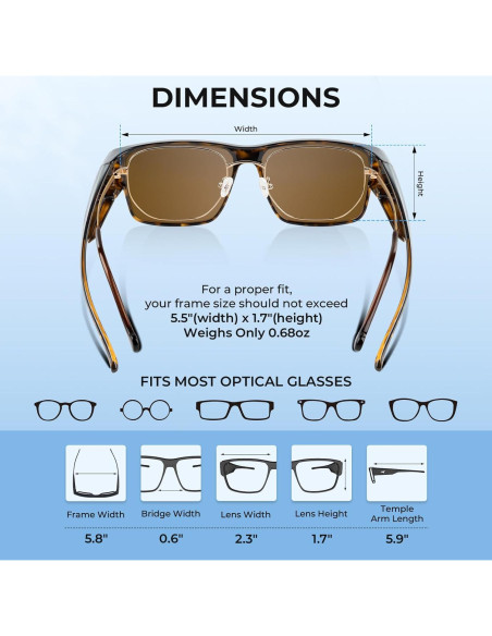 Gafas de Sol Polarizadas KastKing Molino Fit-Over UV400