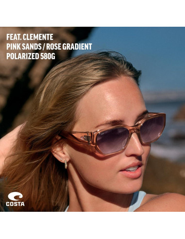 Gafas de sol rectangulares Costa Del Mar Clemente 580G púrpura