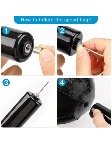 Bolsa de Velocidad de Cuero BeneLabel con Inflador y Soporte