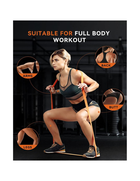 Bandas de Asistencia SUNPOW - Juego 5 Bandas Resistencia 5-65.8 kg