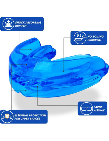 Protector Bucal Deportivo Doble Dick Being Azul Sin Hervir