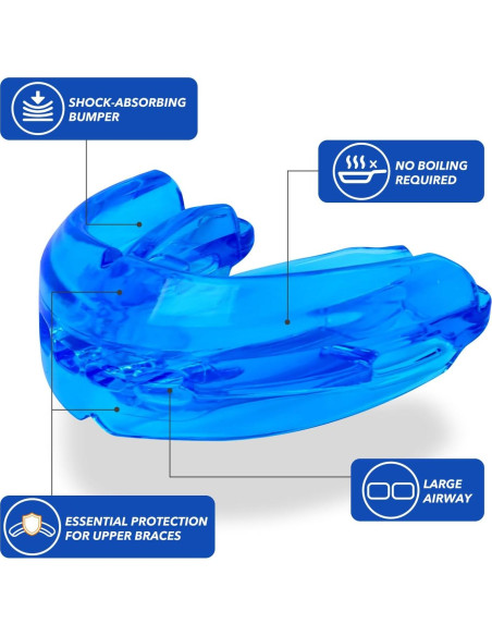 Protector Bucal Deportivo Doble Dick Being Azul Sin Hervir