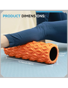 Rodillo de Espuma Zmarthumb 38cm para Masaje Muscular y Yoga 2
