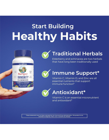 Gominolas Inmunidad MaryRuth 90ct | Vitamina C, D, Zinc, Veganas