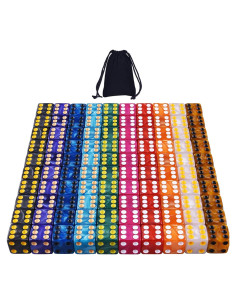 Juego de Dados AUSTOR 100 Piezas 6 Caras Colores Perla 16mm