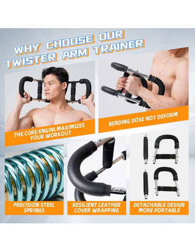 Entrenador de brazos Twister Furein 40-90 lbs Ajustable