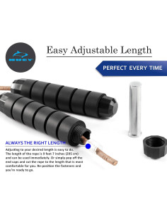 Cuerda de Salto HUEY Sport de Cuero Ajustable 295.5 cm 2