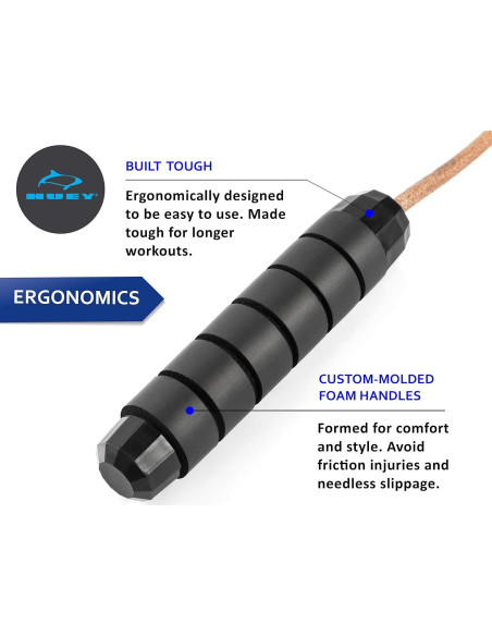 Cuerda de Salto HUEY Sport de Cuero Ajustable 295.5 cm