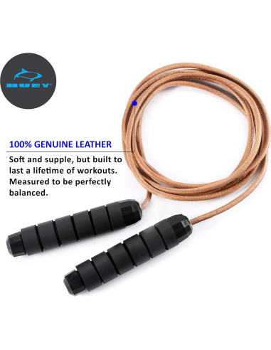 Cuerda de Salto HUEY Sport de Cuero Ajustable 295.5 cm