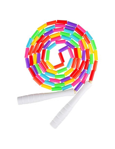 Cuerda de Saltar con Perlas Fezog 2 Paquetes Arcoíris 2.13m