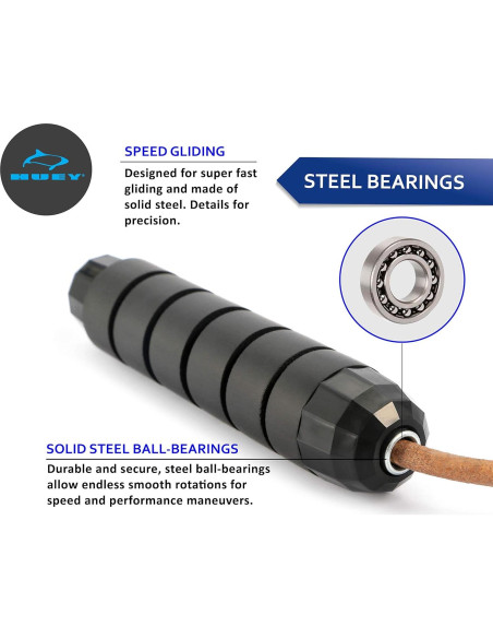 Cuerda de Salto HUEY Sport de Cuero Ajustable 295.5 cm