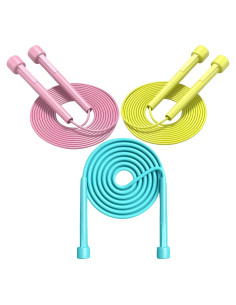 Cuerda de Saltar Sufeasdf para Niños y Mujeres - 3 Piezas Ajustables