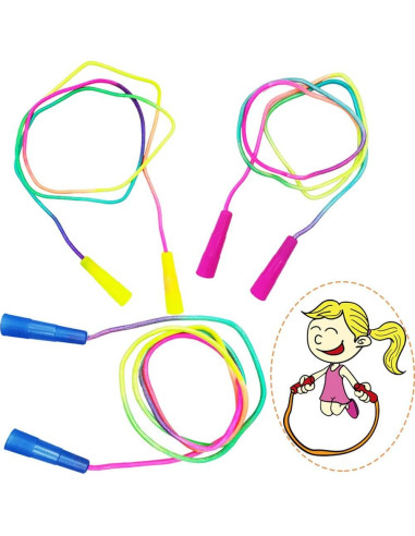 Juego de 10 cuerdas de saltar Baaxxango 2.18m nylon multicolor